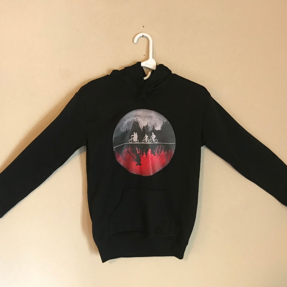 Stranger Things Upside Down Black Hoodie